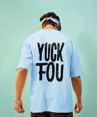 PATOIS Printed Men Round Neck Blue T-Shirt