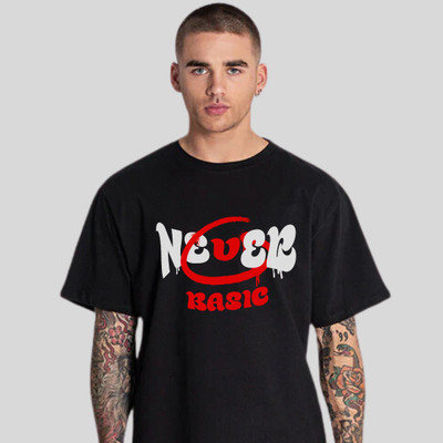 Cool Plus Printed, Graphic Print Men Round Neck Black T-Shirt