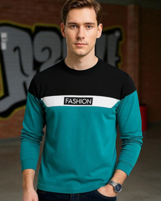 TrendShaper Printed Men Round Neck Green T-Shirt