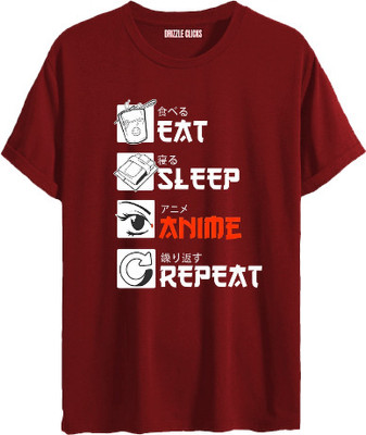 DRIZZLE CLICKS Printed, Typography Men Round Neck Multicolor T-Shirt