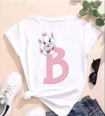 EASELCLOTHING Printed Women Round Neck White T-Shirt