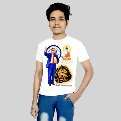 Riva Printed Men Round Neck White T-Shirt