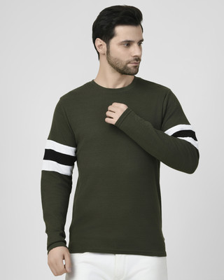 SMASH SMART WEAR Solid Men Round Neck Green T-Shirt