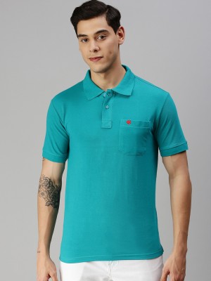 ONN Solid Men Polo Neck Green T-Shirt