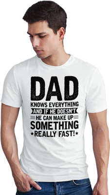 Seek Buy Love Printed Men Round Neck White T-Shirt