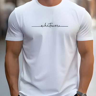 SISTAS Printed Men Round Neck White T-Shirt