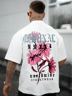 FURRR Printed Men Round Neck White T-Shirt