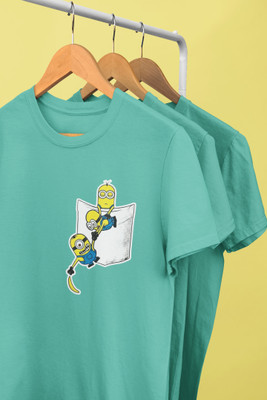 The Trend Tees Graphic Print Men Round Neck Blue T-Shirt