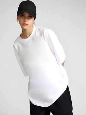 Moda Rapido Graphic Print Women Round Neck White T-Shirt