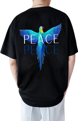 Cool Plus Graphic Print Men Round Neck Black T-Shirt