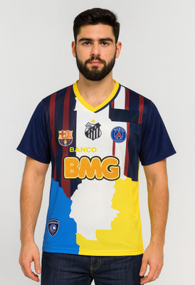 DOSTITCH Printed Men V Neck Multicolor T-Shirt