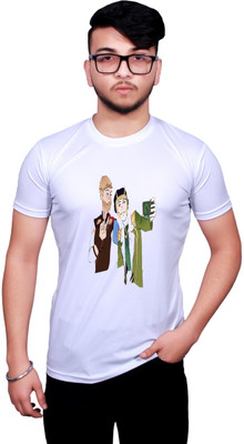NITYANAND CREATIONS Printed Men Round Neck Multicolor T-Shirt