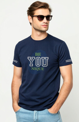 Trenzi Style House Graphic Print, Typography Men Round Neck Black T-Shirt