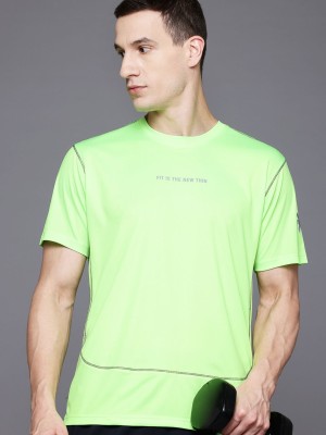 HRX by Hrithik Roshan Solid Men Round Neck Green T-Shirt