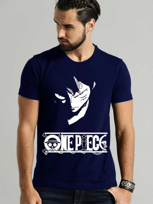 VIKCLIQUE Printed Men Round Neck Blue T-Shirt
