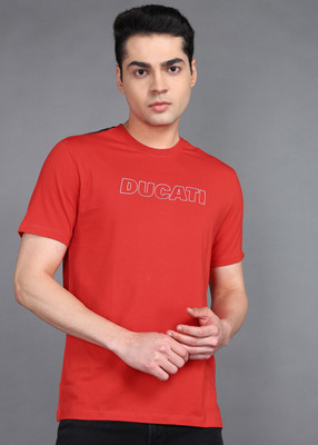 DUCATI Graphic Print Men Round Neck Red T-Shirt