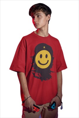 PRINTWEAR Printed Men Round Neck Red T-Shirt