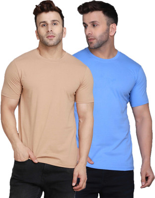 MINISTRY OF FRIENDS Solid Men Round Neck Multicolor T-Shirt