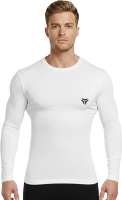 Kyk Solid Men Crew Neck White T-Shirt