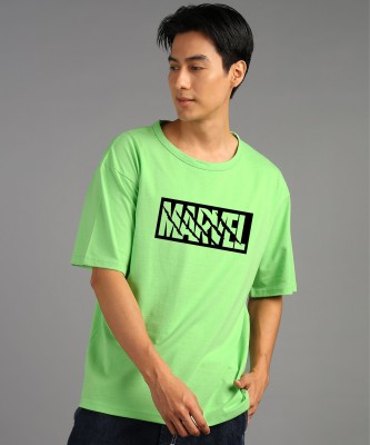 MARVEL By Metronaut Printed Men Round Neck Green T-Shirt