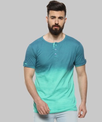 CAMPUS SUTRA Tie & Dye Men Round Neck Green T-Shirt