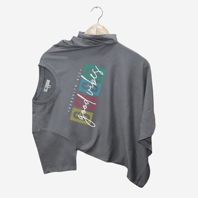 ROSEFIT Printed Men Round Neck Grey T-Shirt