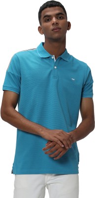 MUFTI Sporty Men Polo Neck Blue T-Shirt