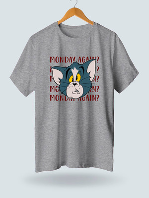 JP Creation Printed, Typography Men Round Neck Grey T-Shirt