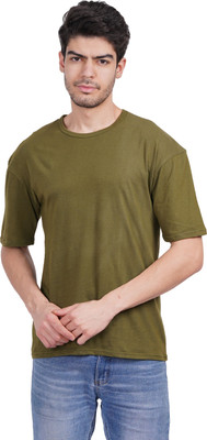 Styvibe Printed Men Round Neck Navy Blue T-Shirt