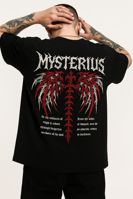 Zyvith Graphic Print Men Round Neck Black T-Shirt