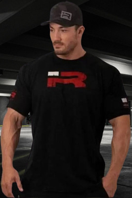 SPOWEARY Printed Men Round Neck Black T-Shirt