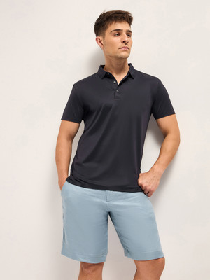 THE BEAR HOUSE Solid Men Polo Neck Black T-Shirt