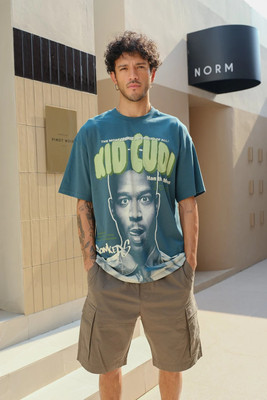 Bonkers Corner Graphic Print Men Round Neck Green T-Shirt