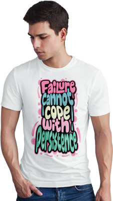 Seek Buy Love Printed Men Round Neck White T-Shirt