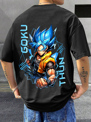 TripBroz Graphic Print Men Round Neck Black T-Shirt