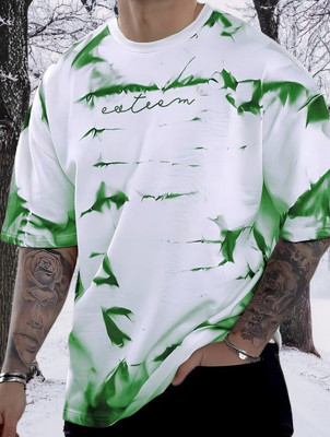ANSH CREATION Printed Men Round Neck White T-Shirt