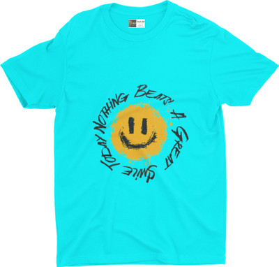 cultfree1469 Printed Men Round Neck Light Green T-Shirt