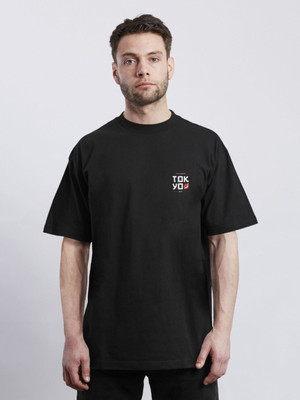 Moda Rapido Solid Men Round Neck Black T-Shirt