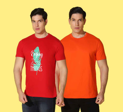 WOOSTRO Graphic Print Men Round Neck Multicolor T-Shirt