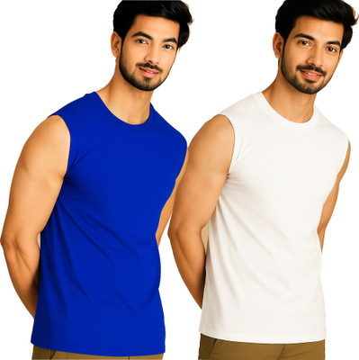 Adorbs Printed Men Round Neck Dark Blue, White T-Shirt