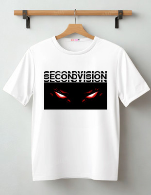 DIBBY Printed Men Round Neck White T-Shirt