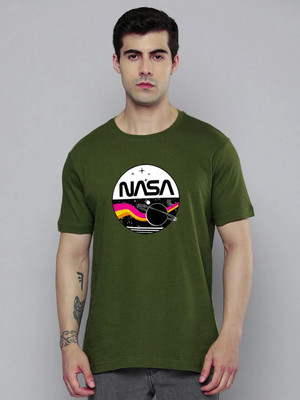 JP Creation Printed Men Round Neck Green T-Shirt