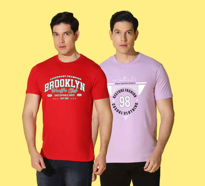 WOOSTRO Graphic Print Men Round Neck Multicolor T-Shirt