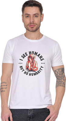 LIFE STYLE COMMERCE Graphic Print Men Round Neck White T-Shirt