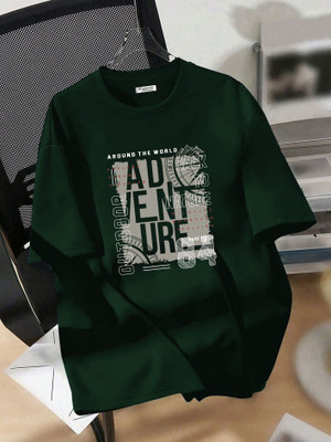 Magneto Printed Men Round Neck Dark Green T-Shirt