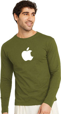 OrrganicChics Printed Men Round Neck Green T-Shirt