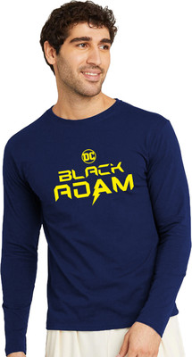 OrrganicChics Typography Men Round Neck Navy Blue T-Shirt
