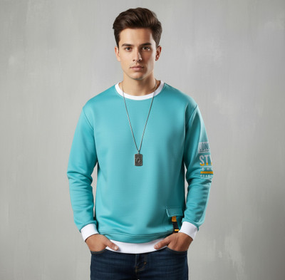Autna Printed Men Round Neck Green T-Shirt