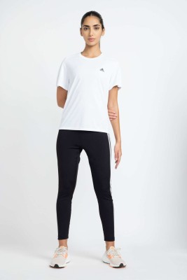 ADIDAS Printed Women Crew Neck White T-Shirt