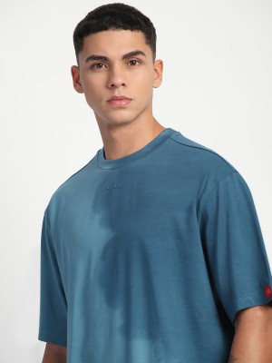 THE BEAR HOUSE Tie & Dye Men Round Neck Blue T-Shirt